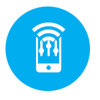 Icon representing Bluetooth device control.