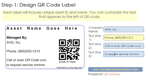 Bulk QR code generator step 1